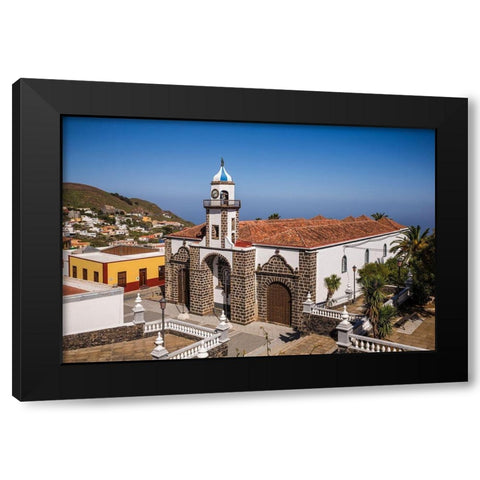Canary Islands-El Hierro Island-Valverde-Iglesia de Nuestra Senora de la Concepcion church Black Modern Wood Framed Art Print with Double Matting by Bibikow, Walter