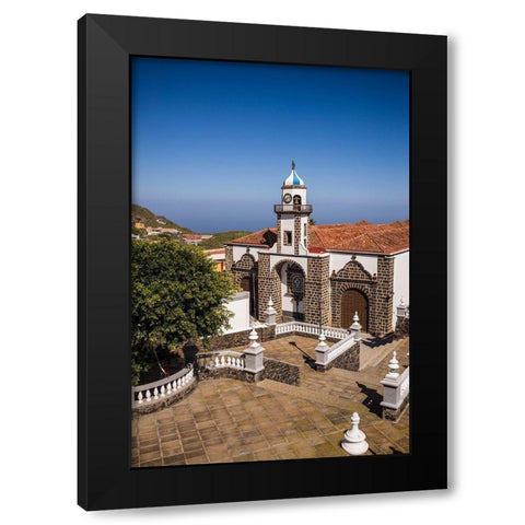 Canary Islands-El Hierro Island-Valverde-Iglesia de Nuestra Senora de la Concepcion church Black Modern Wood Framed Art Print with Double Matting by Bibikow, Walter