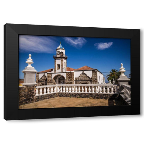 Canary Islands-El Hierro Island-Valverde-Iglesia de Nuestra Senora de la Concepcion church Black Modern Wood Framed Art Print by Bibikow, Walter