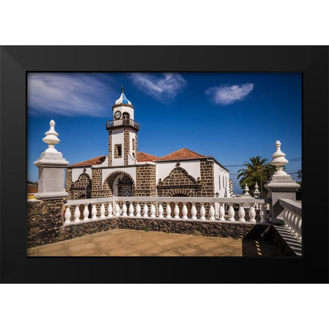 Canary Islands-El Hierro Island-Valverde-Iglesia de Nuestra Senora de la Concepcion church Black Modern Wood Framed Art Print by Bibikow, Walter