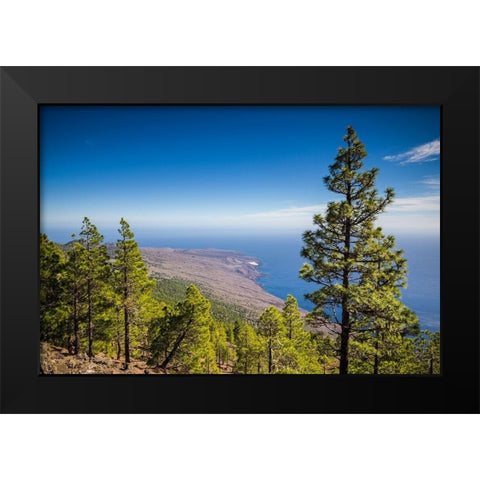 Canary Islands-El Hierro Island-Malpaso Mountain-elevation 1503 meters Black Modern Wood Framed Art Print by Bibikow, Walter