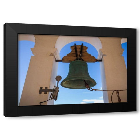 Canary Islands-Tenerife Island-Garachico-Iglesia de Santa Ana church-church bell Black Modern Wood Framed Art Print by Bibikow, Walter