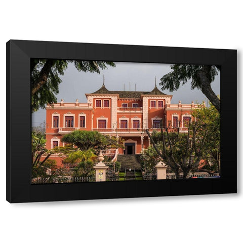 Canary Islands-Tenerife Island-La Orotava-Liceo de Taoro-built in 1928-town social club Black Modern Wood Framed Art Print by Bibikow, Walter