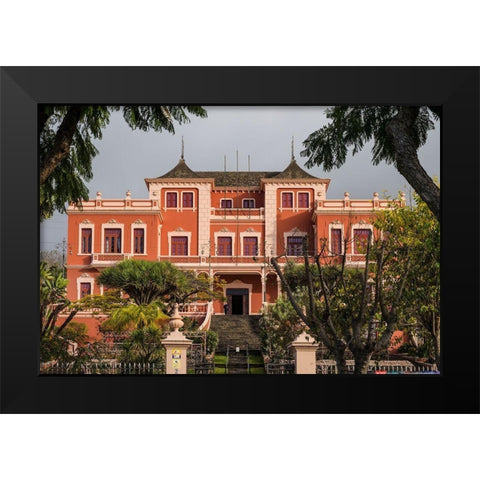 Canary Islands-Tenerife Island-La Orotava-Liceo de Taoro-built in 1928-town social club Black Modern Wood Framed Art Print by Bibikow, Walter