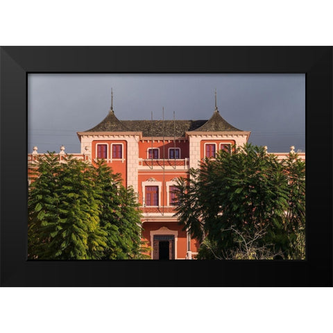 Canary Islands-Tenerife Island-La Orotava-Liceo de Taoro-built in 1928-town social club Black Modern Wood Framed Art Print by Bibikow, Walter