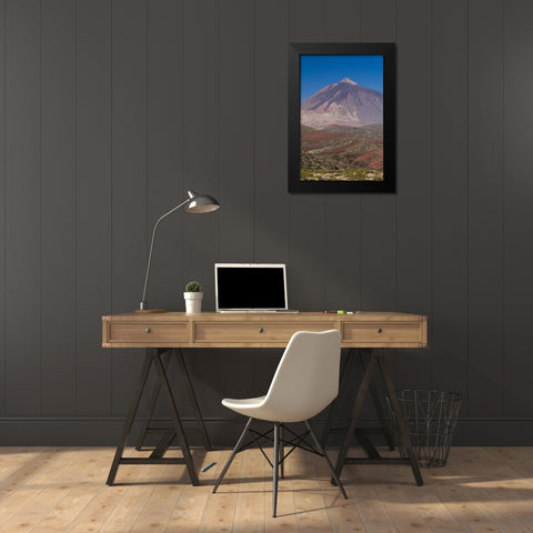 Canary Islands-Tenerife Island-El Teide Mountain-elevated view of Spains highest mountain Black Modern Wood Framed Art Print by Bibikow, Walter