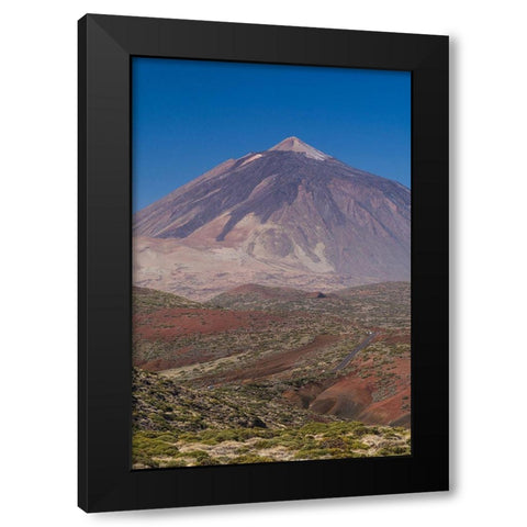 Canary Islands-Tenerife Island-El Teide Mountain-elevated view of Spains highest mountain Black Modern Wood Framed Art Print with Double Matting by Bibikow, Walter