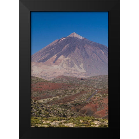 Canary Islands-Tenerife Island-El Teide Mountain-elevated view of Spains highest mountain Black Modern Wood Framed Art Print by Bibikow, Walter