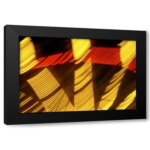 Sweden, Stockholm Rides at  Amusement Park Black Modern Wood Framed Art Print by Ross, Nancy ,  Steve