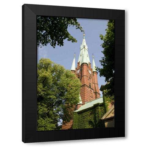 Sweden, Stockholm View of Gustav Adolf Church Black Modern Wood Framed Art Print by Ross, Nancy ,  Steve