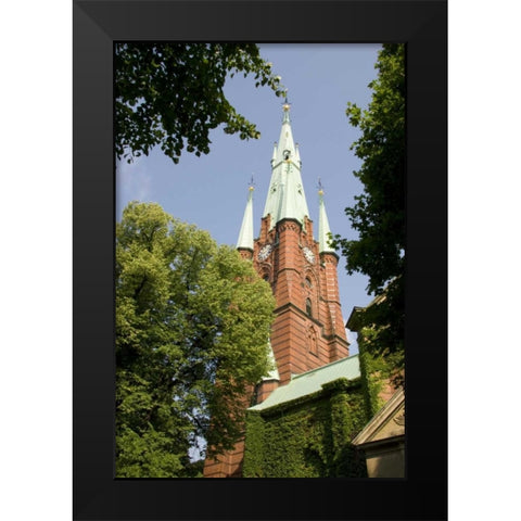Sweden, Stockholm View of Gustav Adolf Church Black Modern Wood Framed Art Print by Ross, Nancy ,  Steve