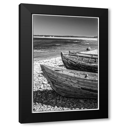 Sweden-Faro Island-Kursviken-coastal farmers fishing boats Black Modern Wood Framed Art Print by Bibikow, Walter