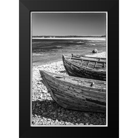 Sweden-Faro Island-Kursviken-coastal farmers fishing boats Black Modern Wood Framed Art Print by Bibikow, Walter