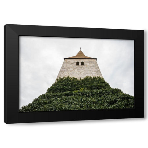 Sweden-Gotland Island-Frojel-Frojel church-exterior Black Modern Wood Framed Art Print by Bibikow, Walter