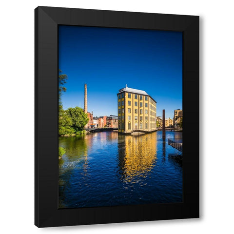 Sweden-Norrkoping-early Swedish industrial town-Arbetets Museum-Museum of Work in former early 20th Black Modern Wood Framed Art Print with Double Matting by Bibikow, Walter