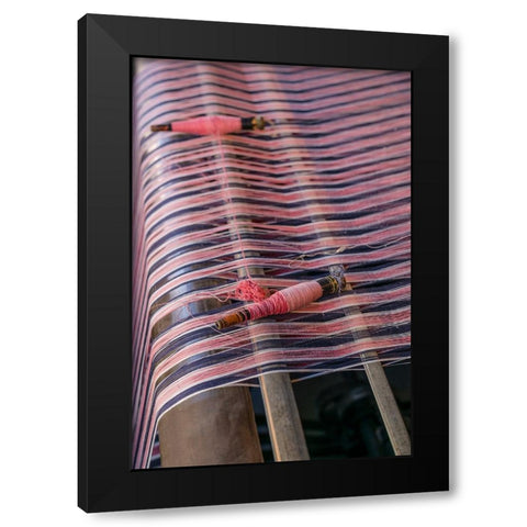 Sweden-Norrkoping-former mill town-cloth loom detail Black Modern Wood Framed Art Print by Bibikow, Walter