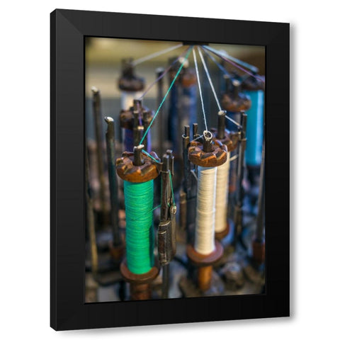 Sweden-Norrkoping-former mill town-19th century loom detail Black Modern Wood Framed Art Print with Double Matting by Bibikow, Walter