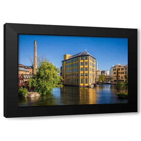 Sweden-Norrkoping-early Swedish industrial town-Arbetets Museum-Museum of Work in former early 20th Black Modern Wood Framed Art Print with Double Matting by Bibikow, Walter