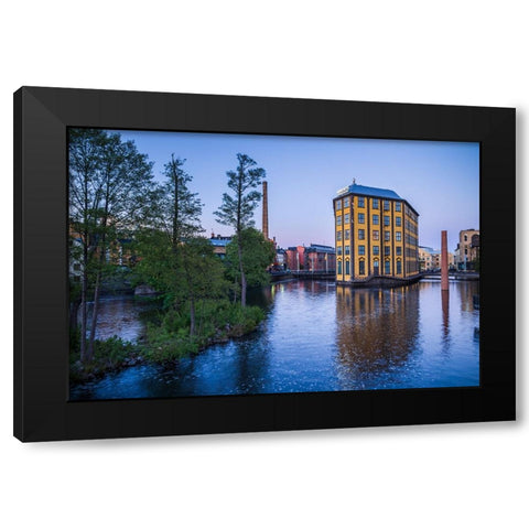 Sweden-Norrkoping-early Swedish industrial town-Arbetets Museum-Museum of Work in former early 20th Black Modern Wood Framed Art Print with Double Matting by Bibikow, Walter