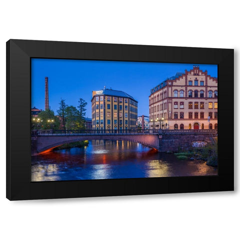 Sweden-Norrkoping-early Swedish industrial town-Arbetets Museum-Museum of Work in former early 20th Black Modern Wood Framed Art Print with Double Matting by Bibikow, Walter