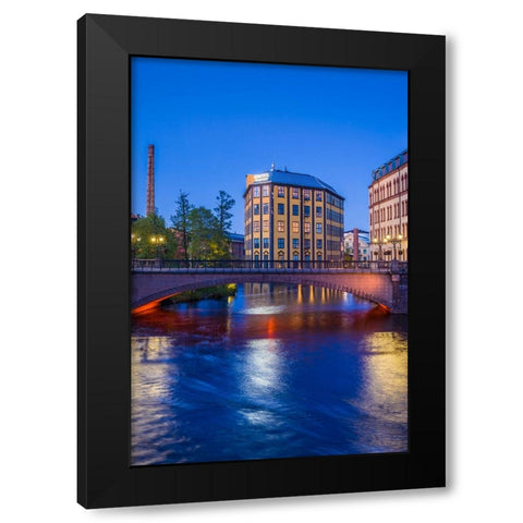 Sweden-Norrkoping-early Swedish industrial town-Arbetets Museum-Museum of Work in former early 20th Black Modern Wood Framed Art Print with Double Matting by Bibikow, Walter