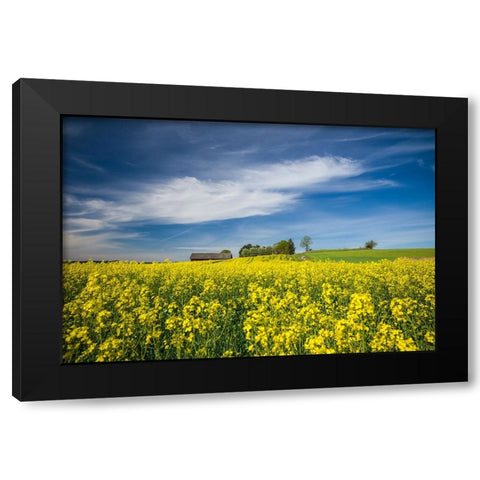 Sweden-Bergs Slussar-springtime landscape Black Modern Wood Framed Art Print with Double Matting by Bibikow, Walter