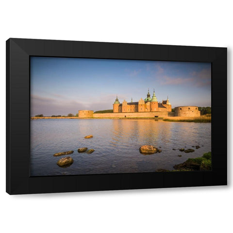 Sweden-Kalmar-Kalmar Slott castle-dawn Black Modern Wood Framed Art Print with Double Matting by Bibikow, Walter