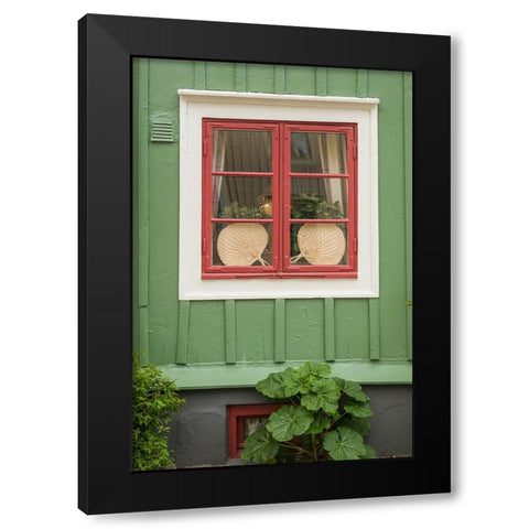 Sweden-Kalmar-town building detail Black Modern Wood Framed Art Print by Bibikow, Walter