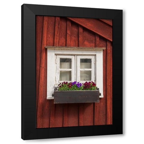 Sweden-Kalmar-town building detail Black Modern Wood Framed Art Print by Bibikow, Walter