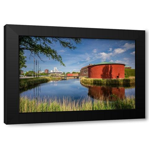 Sweden-Scania-Malmo-Malmohus Slott fortress-exterior Black Modern Wood Framed Art Print by Bibikow, Walter