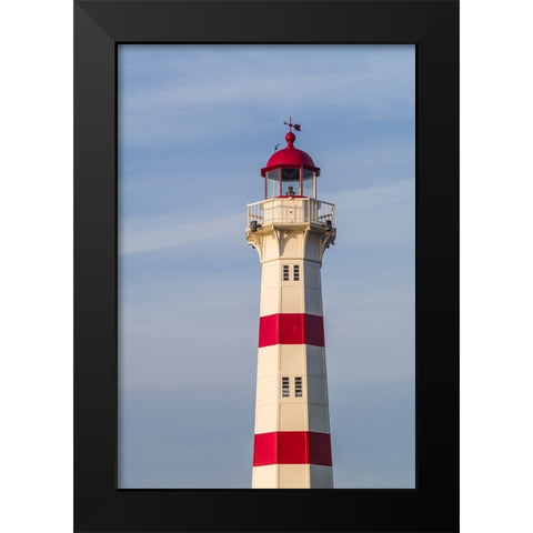 Sweden-Scania-Malmo-Inre Hamnen inner harbor-lighthouse Black Modern Wood Framed Art Print by Bibikow, Walter