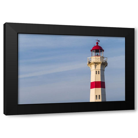 Sweden-Scania-Malmo-Inre Hamnen inner harbor-lighthouse Black Modern Wood Framed Art Print by Bibikow, Walter