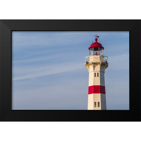 Sweden-Scania-Malmo-Inre Hamnen inner harbor-lighthouse Black Modern Wood Framed Art Print by Bibikow, Walter