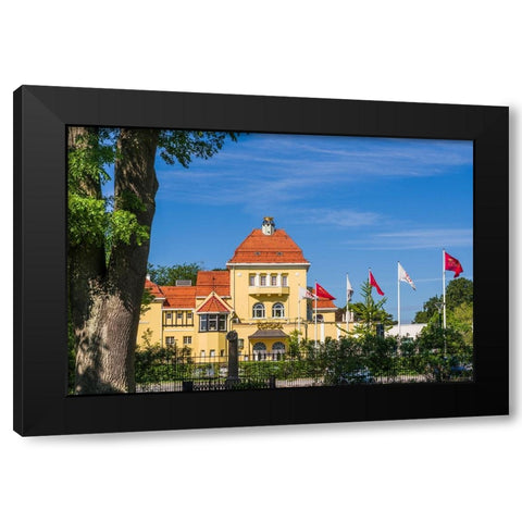 Sweden-Scania-Malmo-Kungsparken park-Casino-exterior Black Modern Wood Framed Art Print with Double Matting by Bibikow, Walter