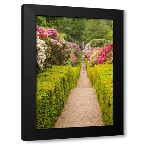 Sweden-Scania-Molle-Krapperups Slott castle-ancient home of the Gyllenstierna family-public garden- Black Modern Wood Framed Art Print by Bibikow, Walter