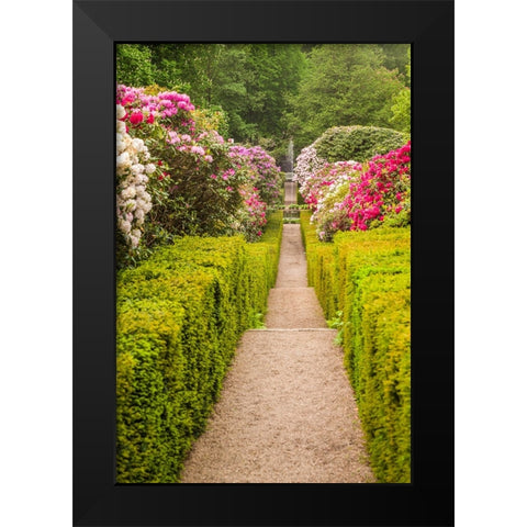 Sweden-Scania-Molle-Krapperups Slott castle-ancient home of the Gyllenstierna family-public garden- Black Modern Wood Framed Art Print by Bibikow, Walter