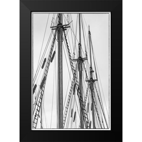 Sweden-Vastragotland and Bohuslan-Gothenburg-Klippan District-sailing ship Black Modern Wood Framed Art Print by Bibikow, Walter