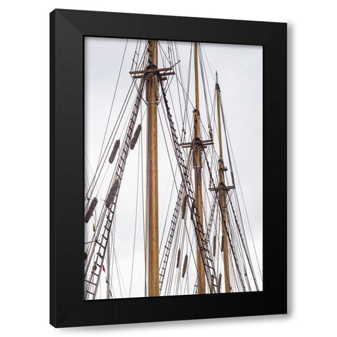 Sweden-Vastragotland and Bohuslan-Gothenburg-Klippan District-sailing ship Black Modern Wood Framed Art Print with Double Matting by Bibikow, Walter