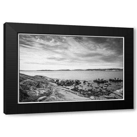 Sweden-Bohuslan-Salto Island-rocky cove seascape Black Modern Wood Framed Art Print by Bibikow, Walter