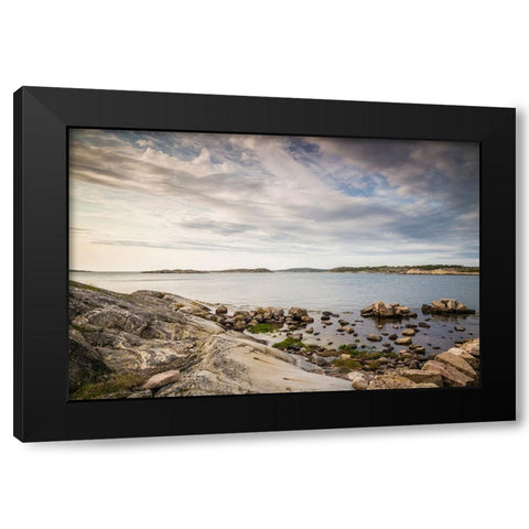 Sweden-Bohuslan-Salto Island-rocky cove seascape Black Modern Wood Framed Art Print with Double Matting by Bibikow, Walter