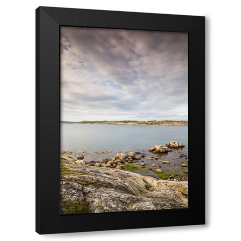 Sweden-Bohuslan-Salto Island-rocky cove seascape Black Modern Wood Framed Art Print by Bibikow, Walter