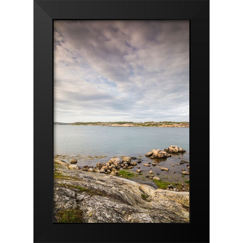 Sweden-Bohuslan-Salto Island-rocky cove seascape Black Modern Wood Framed Art Print by Bibikow, Walter