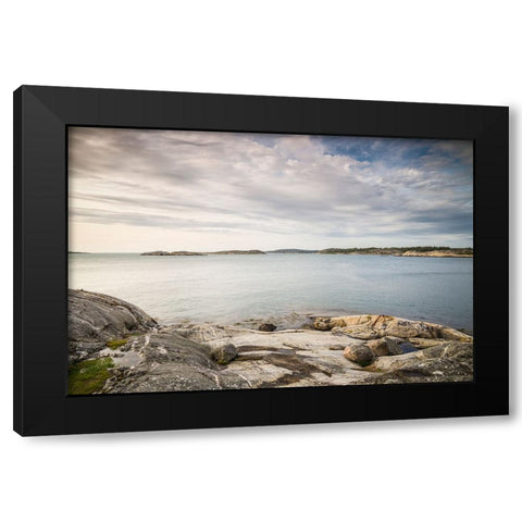 Sweden-Bohuslan-Salto Island-rocky cove seascape Black Modern Wood Framed Art Print with Double Matting by Bibikow, Walter