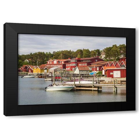 Sweden-Bohuslan-Tjorn Island-Tjorn-Goteborg University Love Center Black Modern Wood Framed Art Print by Bibikow, Walter