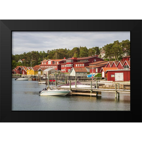 Sweden-Bohuslan-Tjorn Island-Tjorn-Goteborg University Love Center Black Modern Wood Framed Art Print by Bibikow, Walter