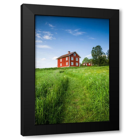 Sweden-Varmland-Marbacka-estate of first female writer to win the Noble Prize of Literature-Selma L Black Modern Wood Framed Art Print with Double Matting by Bibikow, Walter