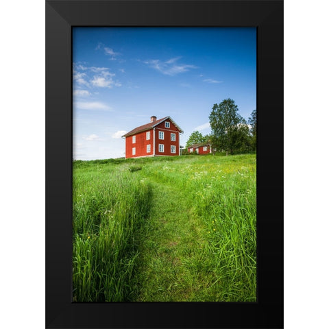 Sweden-Varmland-Marbacka-estate of first female writer to win the Noble Prize of Literature-Selma L Black Modern Wood Framed Art Print by Bibikow, Walter