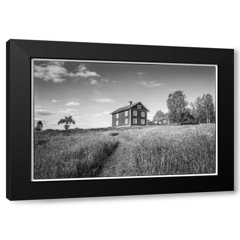 Sweden-Varmland-Marbacka-estate of first female writer to win the Noble Prize of Literature-Selma L Black Modern Wood Framed Art Print by Bibikow, Walter