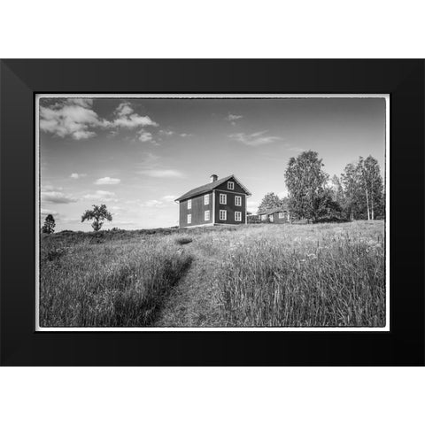 Sweden-Varmland-Marbacka-estate of first female writer to win the Noble Prize of Literature-Selma L Black Modern Wood Framed Art Print by Bibikow, Walter