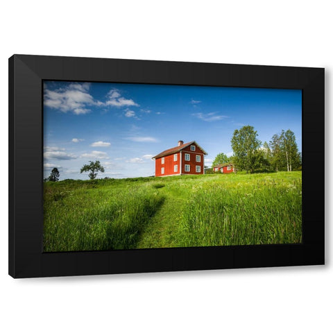 Sweden-Varmland-Marbacka-estate of first female writer to win the Noble Prize of Literature-Selma L Black Modern Wood Framed Art Print with Double Matting by Bibikow, Walter